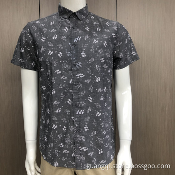 Men's TC print short sleeve shirt